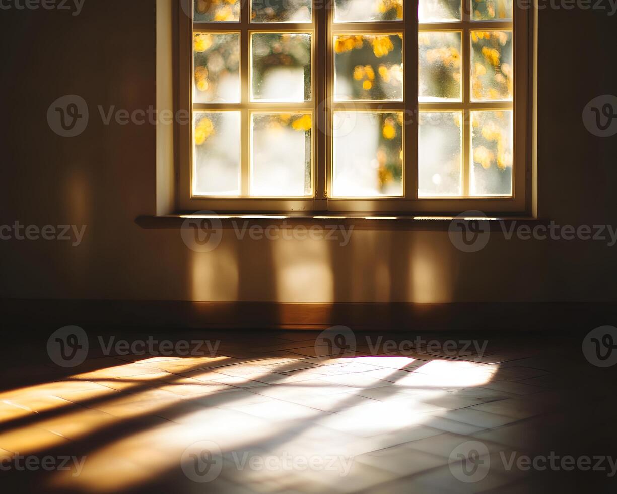 Sunlight Through Window onto Hardwood Floor photo