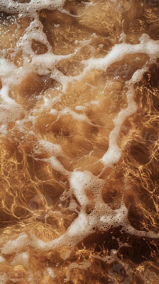 Shallow Water with Foam Light Refraction photo
