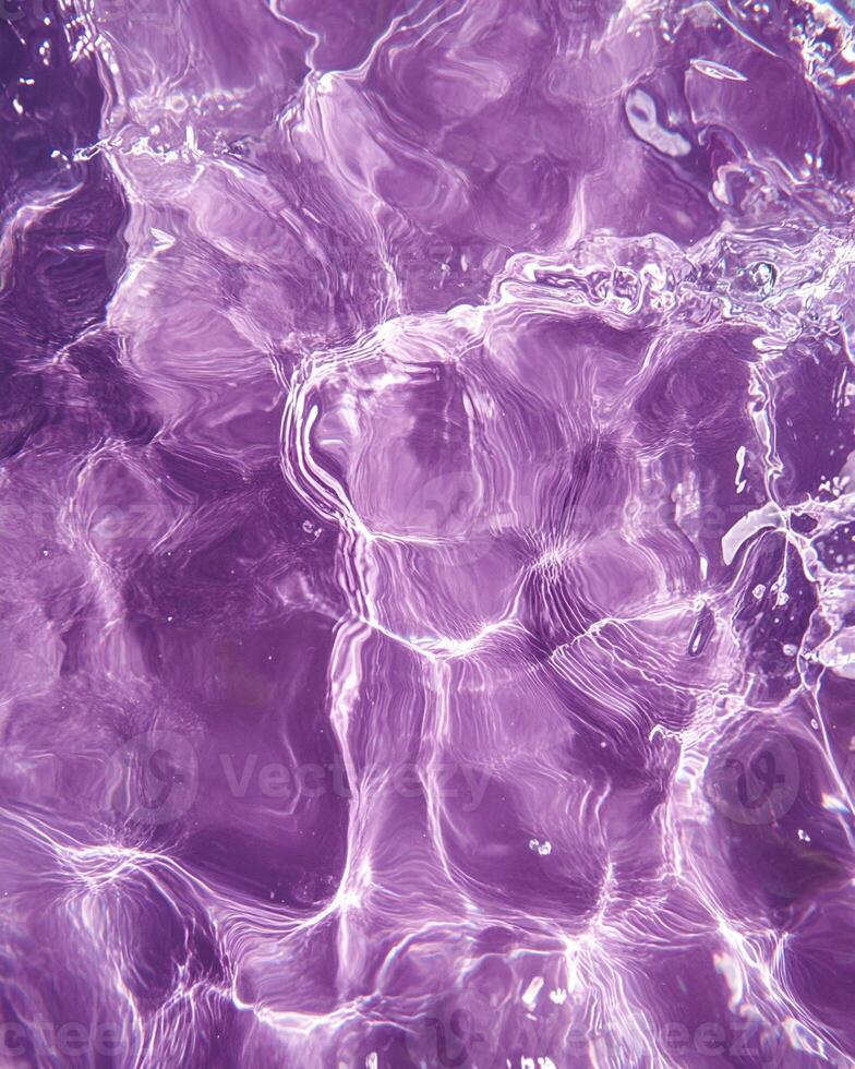 Purple Water Surface with Light Refraction photo