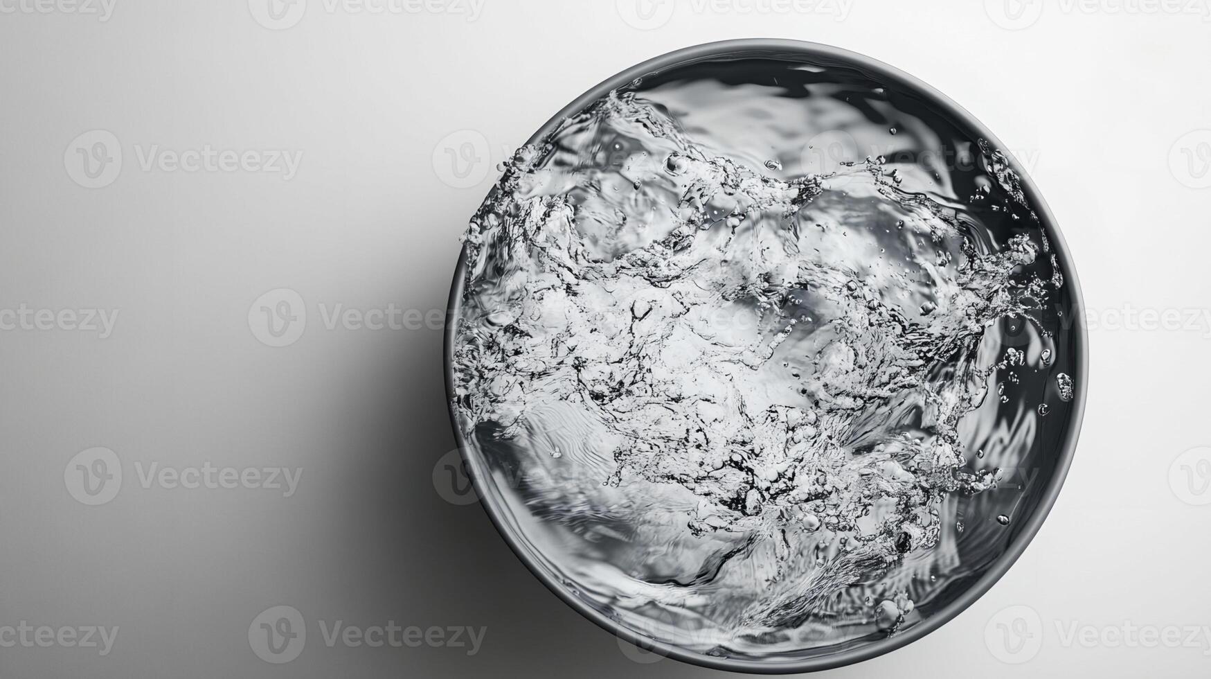 Water Splashes in Gray Bowl photo