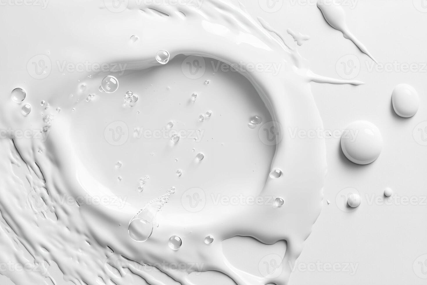 White Liquid with Bubbles and Ripples photo