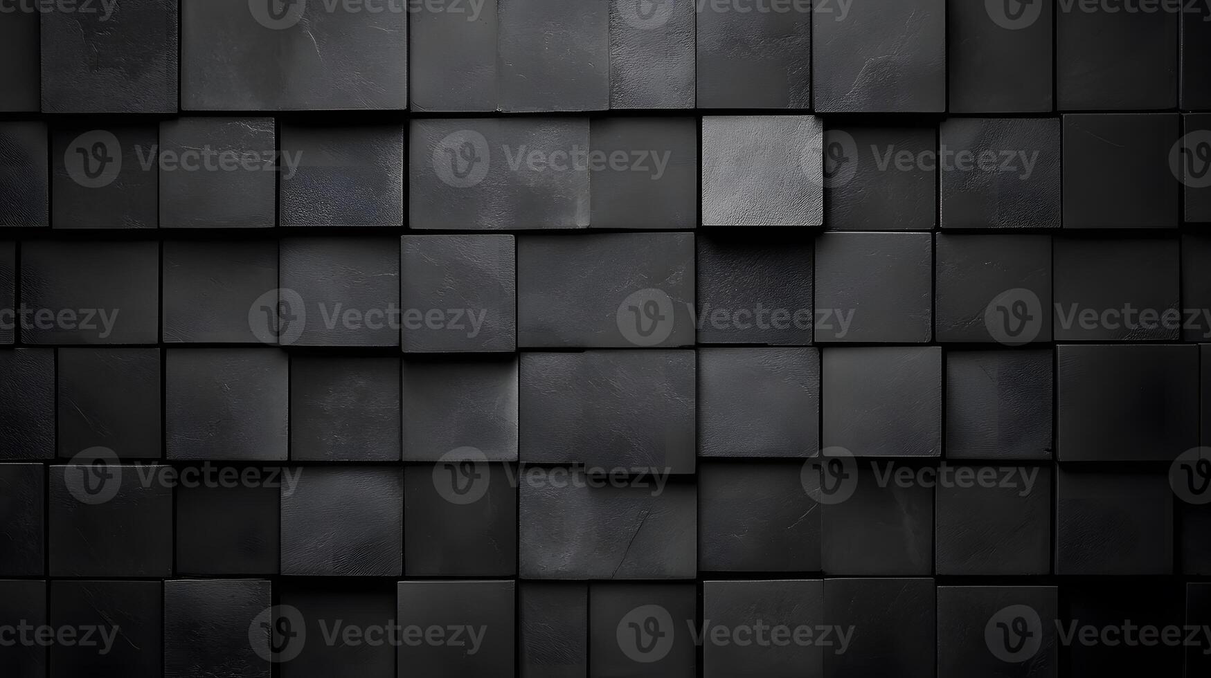 Array of Dark Grey Textured Cubes photo