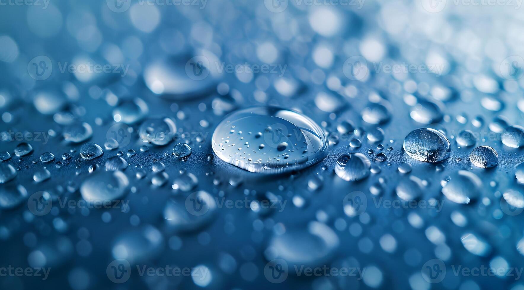 Captivating Close-Up of Water Droplets on a Surface Reflecting Light photo