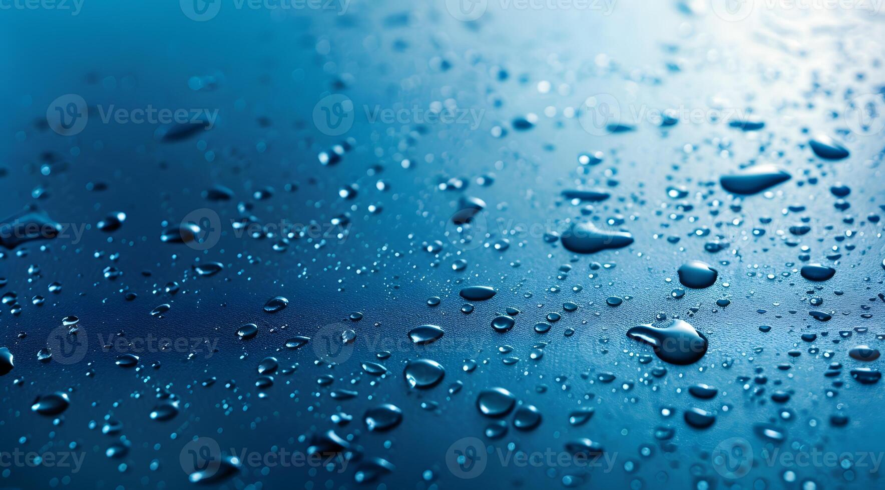 Close-Up View of Dew Drops on a Glossy Surface Captured in Stunning Detail photo