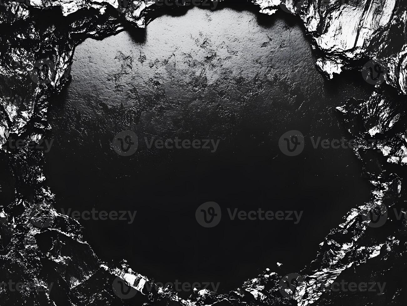 Circular Void with Textured Metallic Border photo