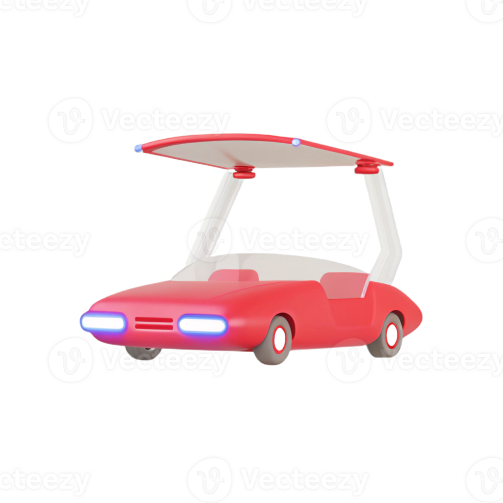 A red car with a canopy on top png