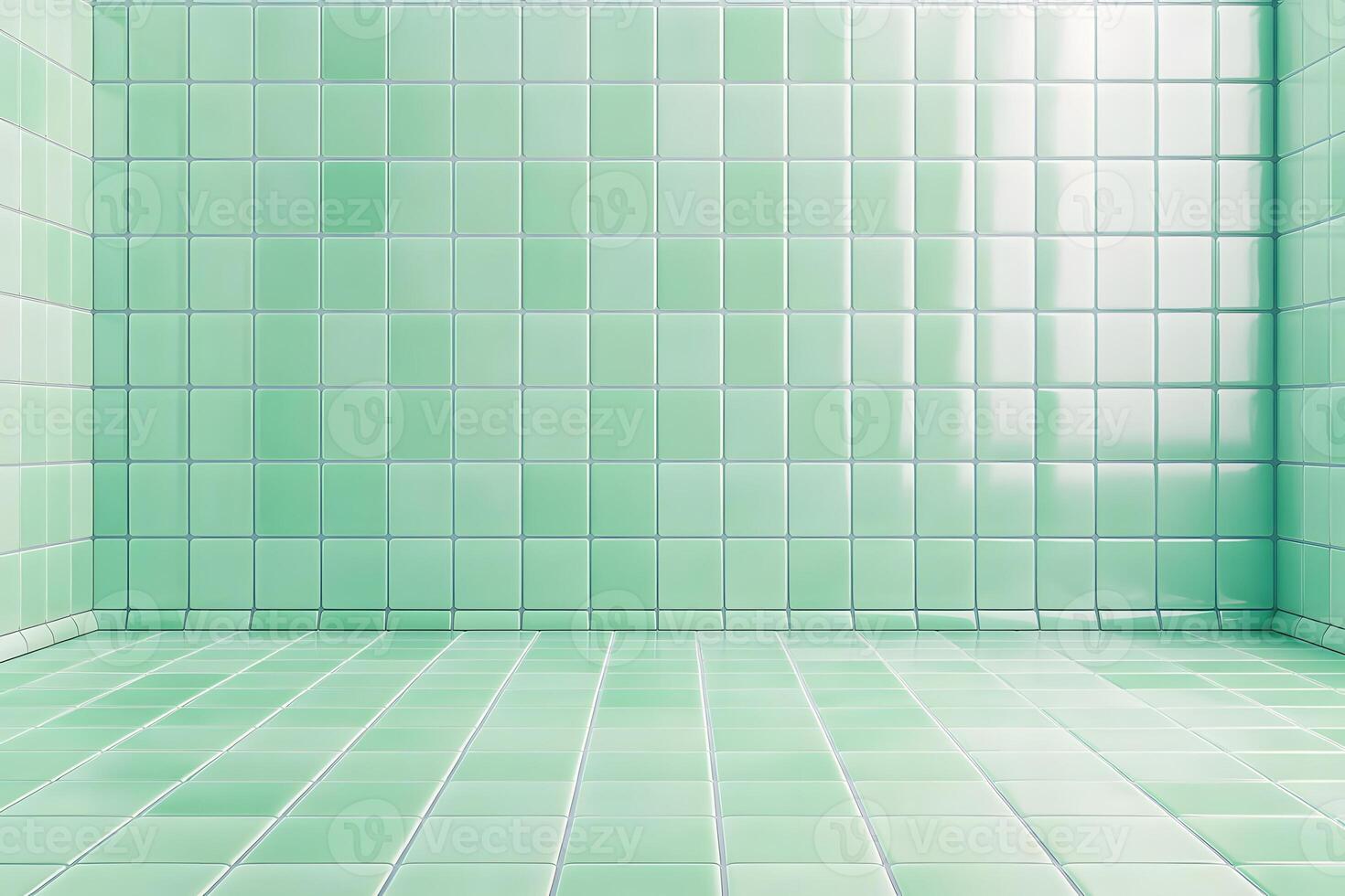 Pale Mint Green Tiled Room photo