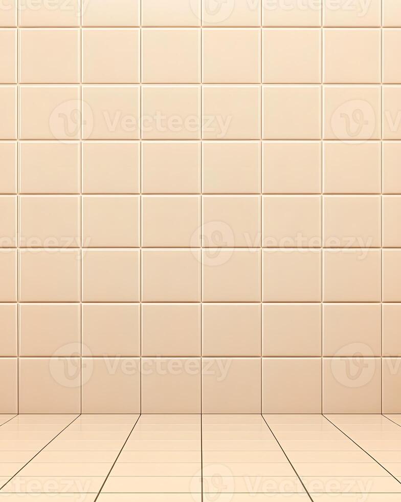 Pale Beige Tiled Wall and Floor photo