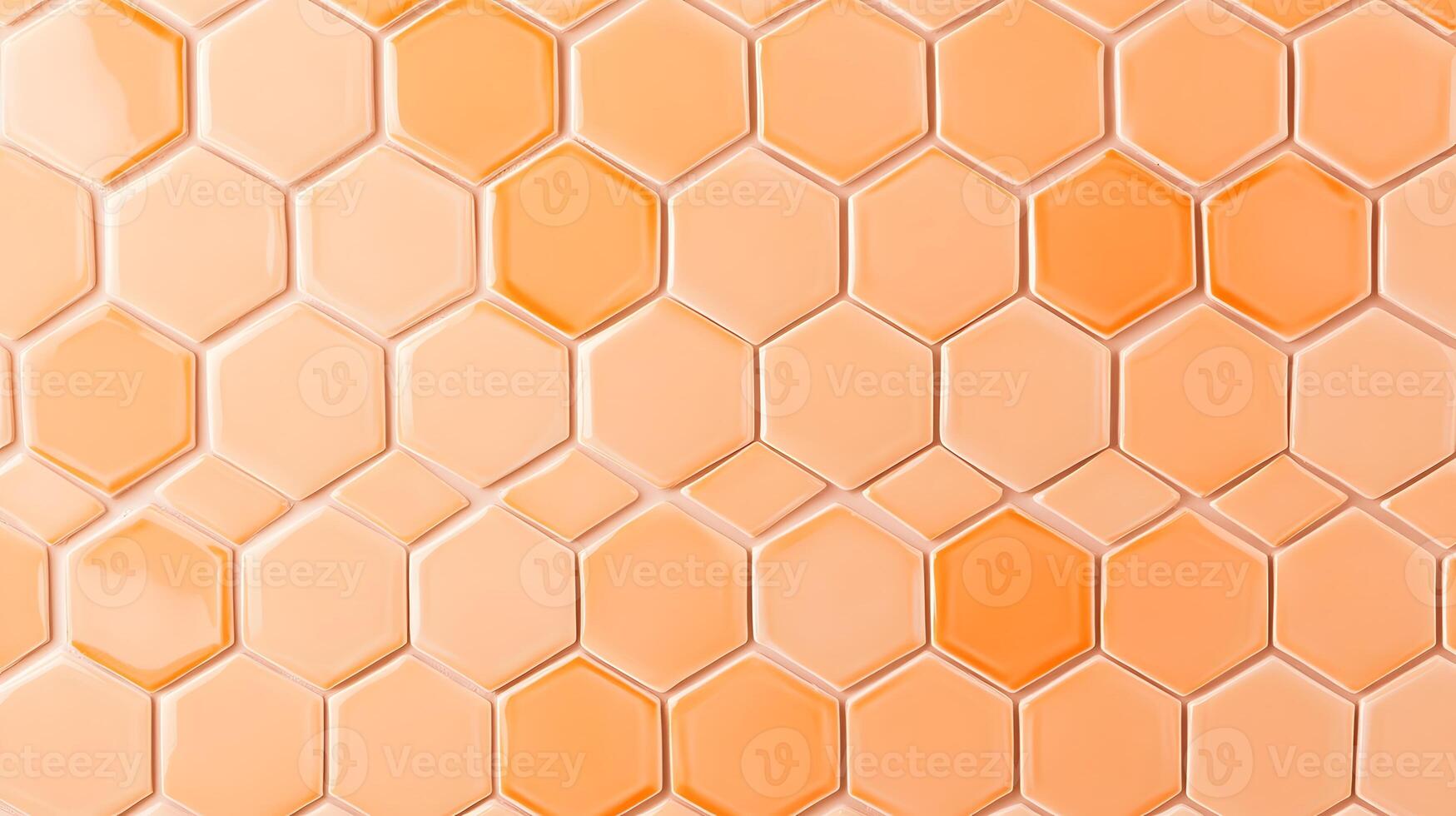 Hexagonal Tile Pattern in Peach photo