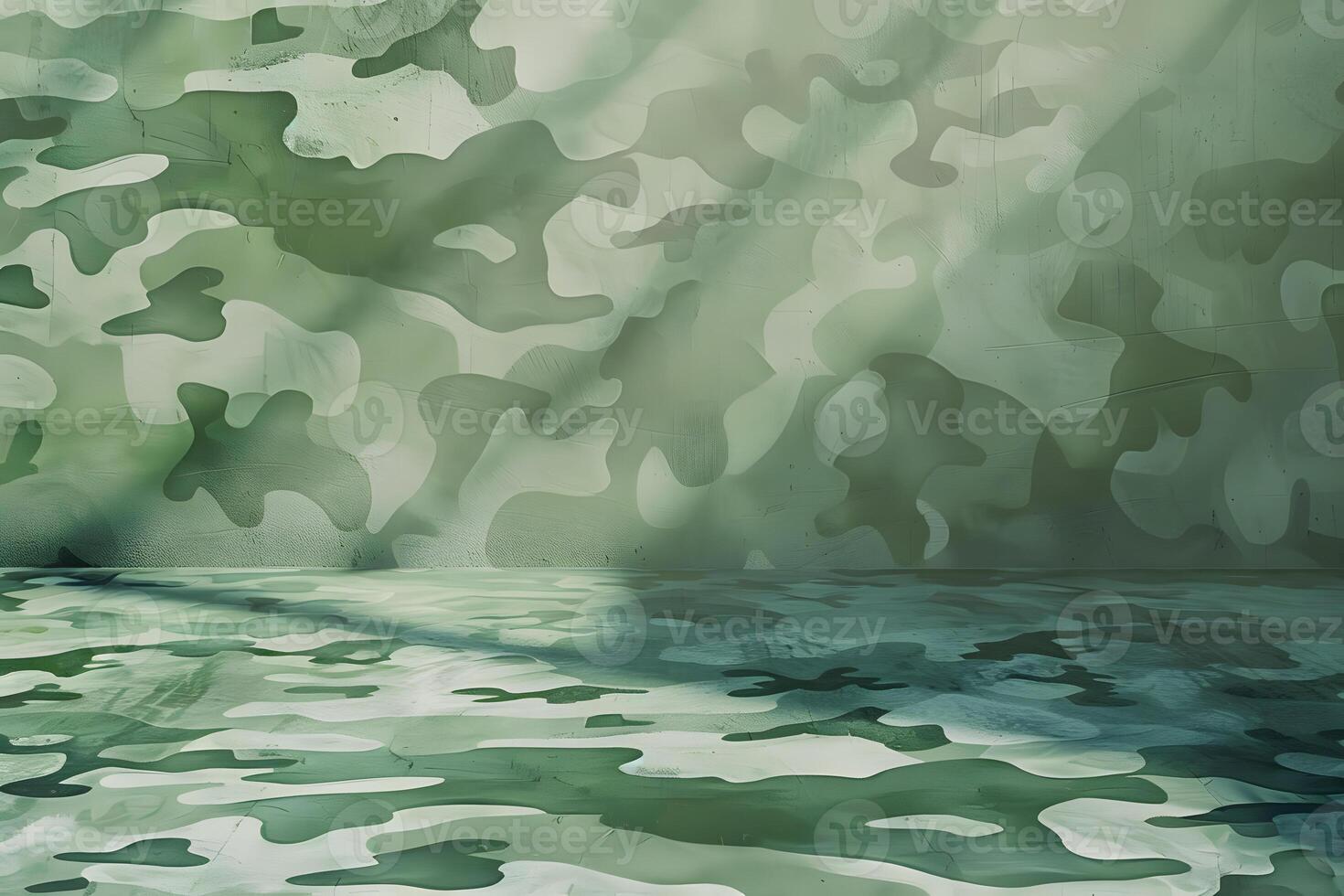 Camouflage Patterned Room Interior photo