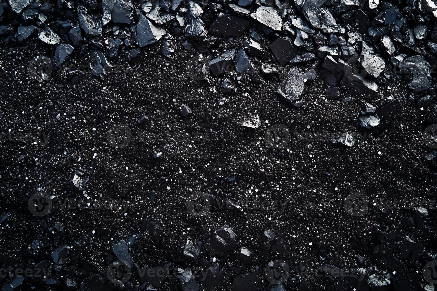 Black Coal Fragments and Fine Particles photo