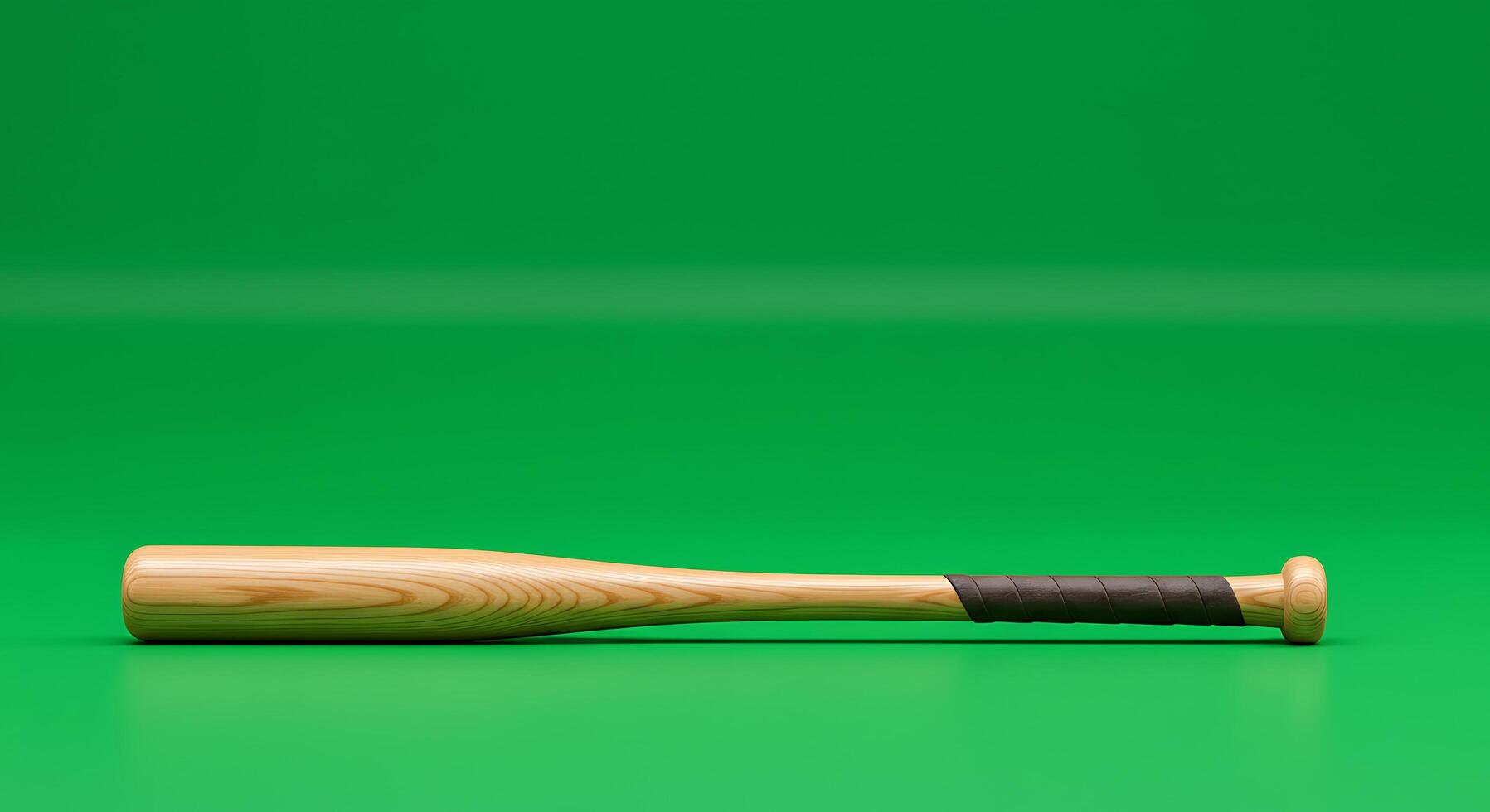 A baseball bat on a green background photo