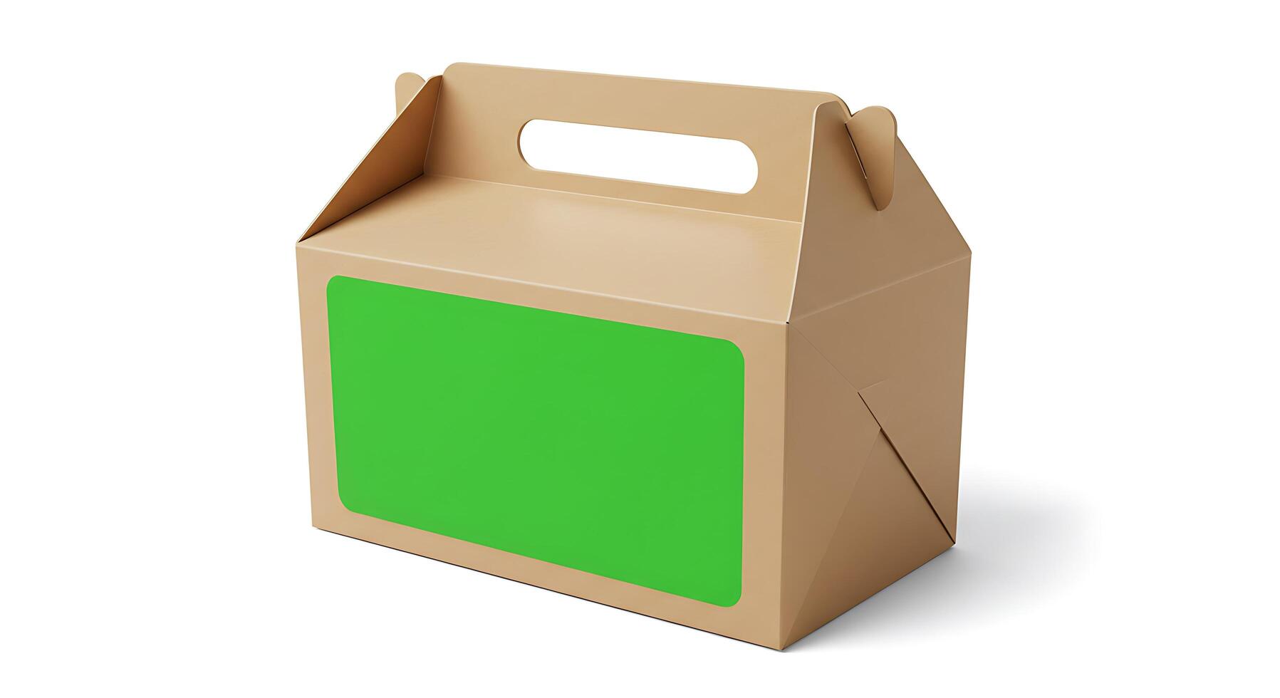 A green box with a lid on a white surface photo