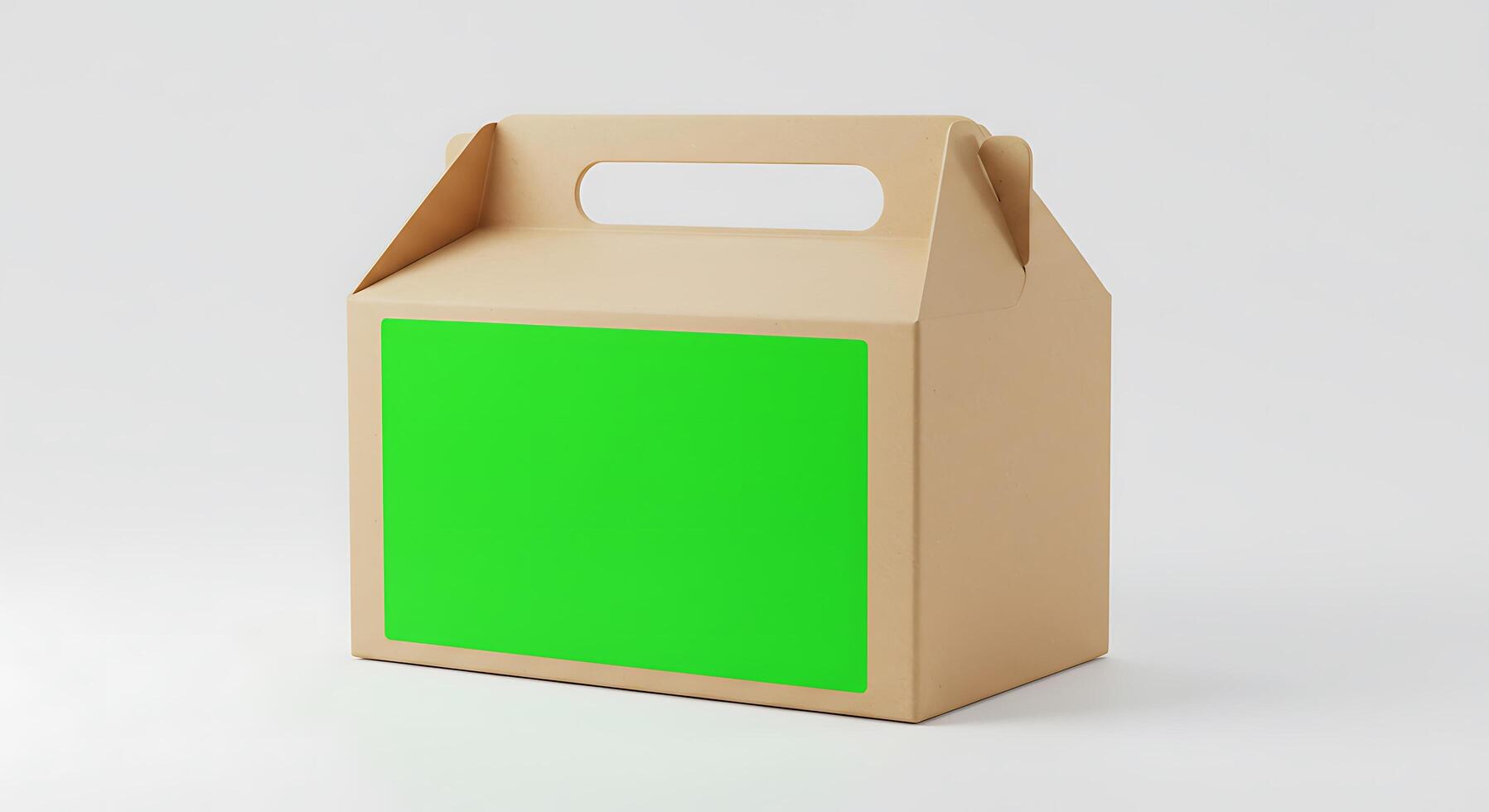 A green box with a white background photo