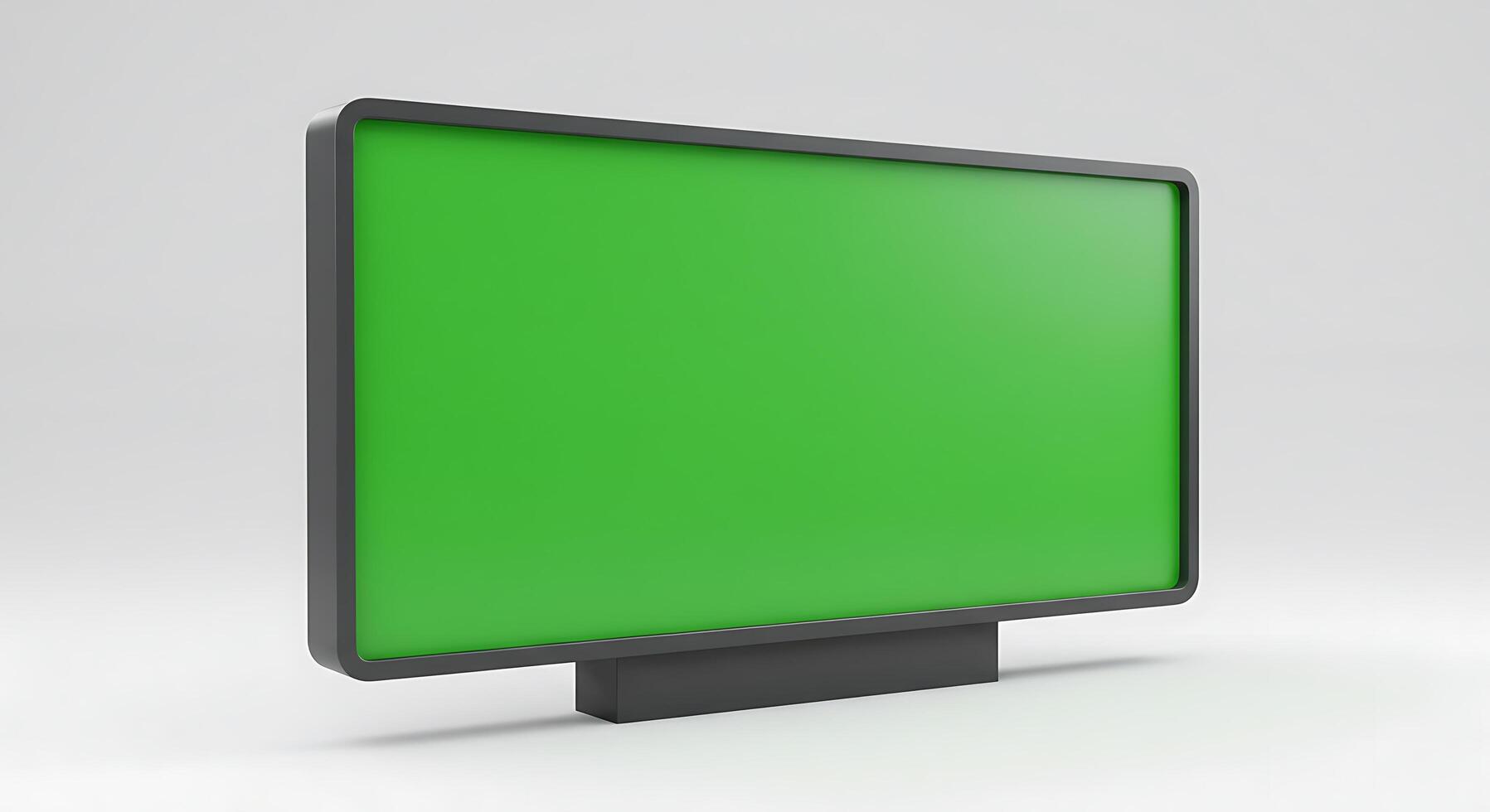 A green screen on a white background photo