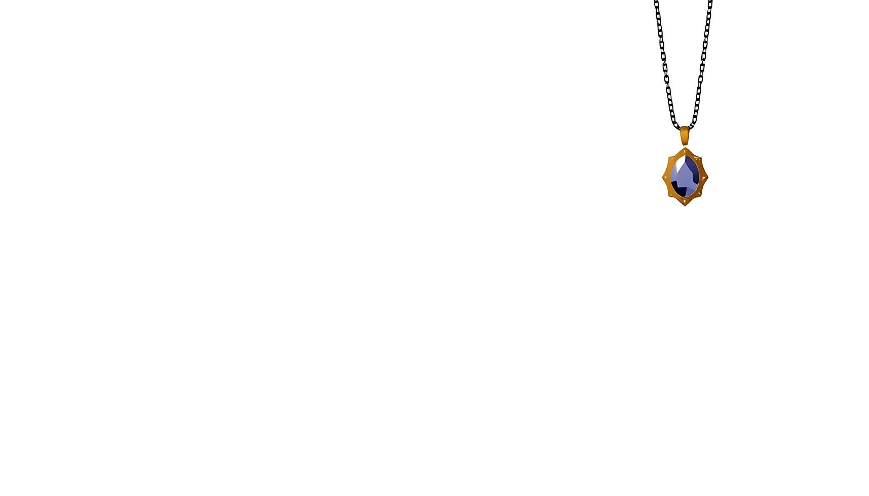 A necklace with a blue stone on it photo
