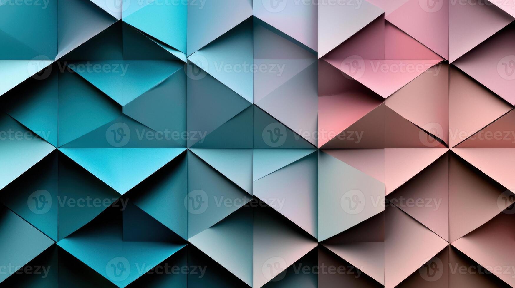 A colorful geometric pattern made of triangles photo