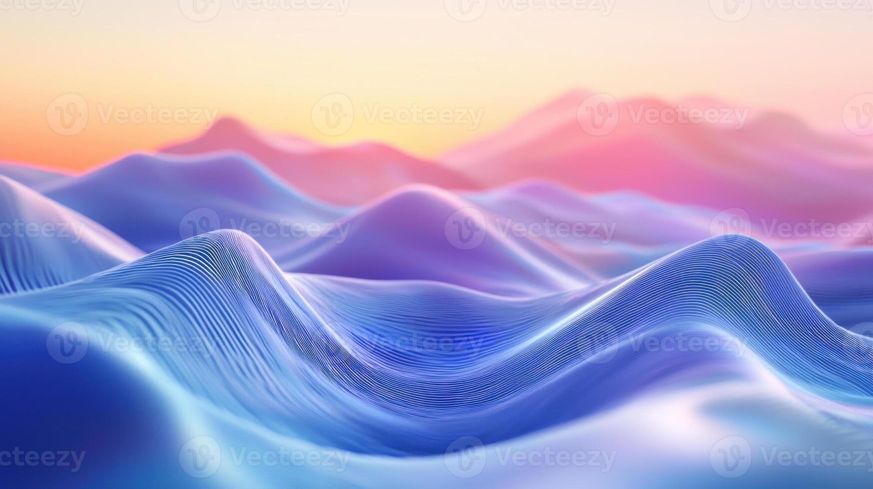 A blue ocean with mountains in the background photo