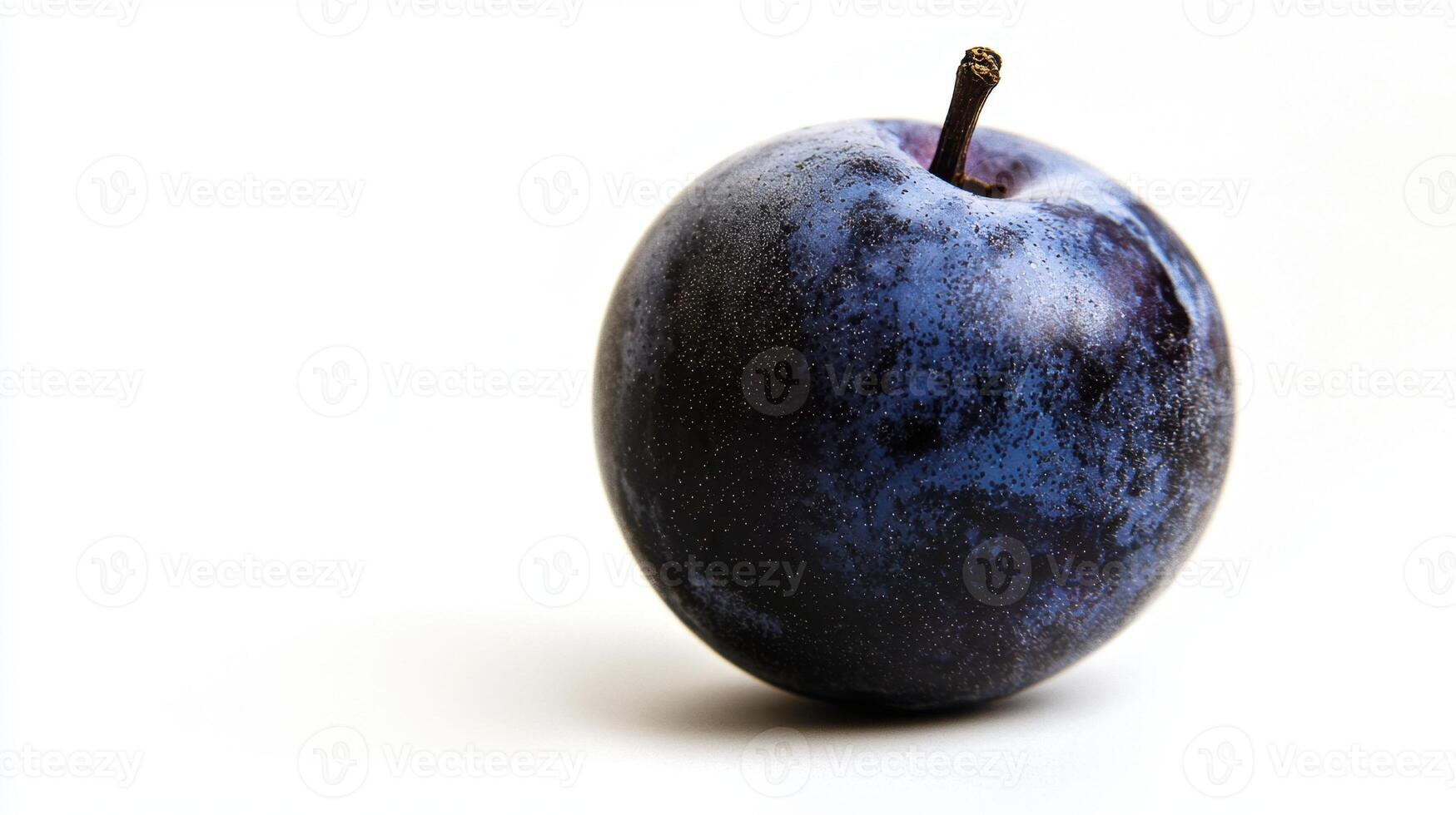 A single plum on a white background photo