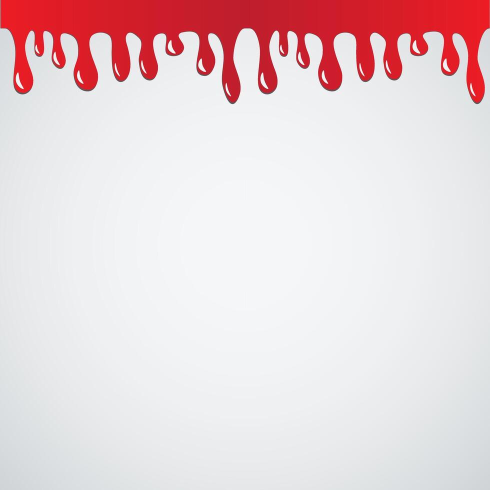 Dripping red bood frame design template vector