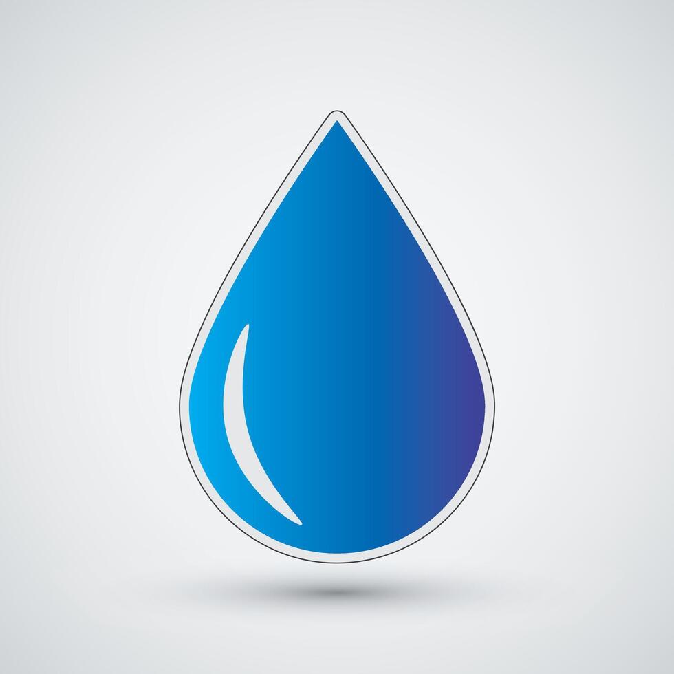clean water drop icon isolated vector