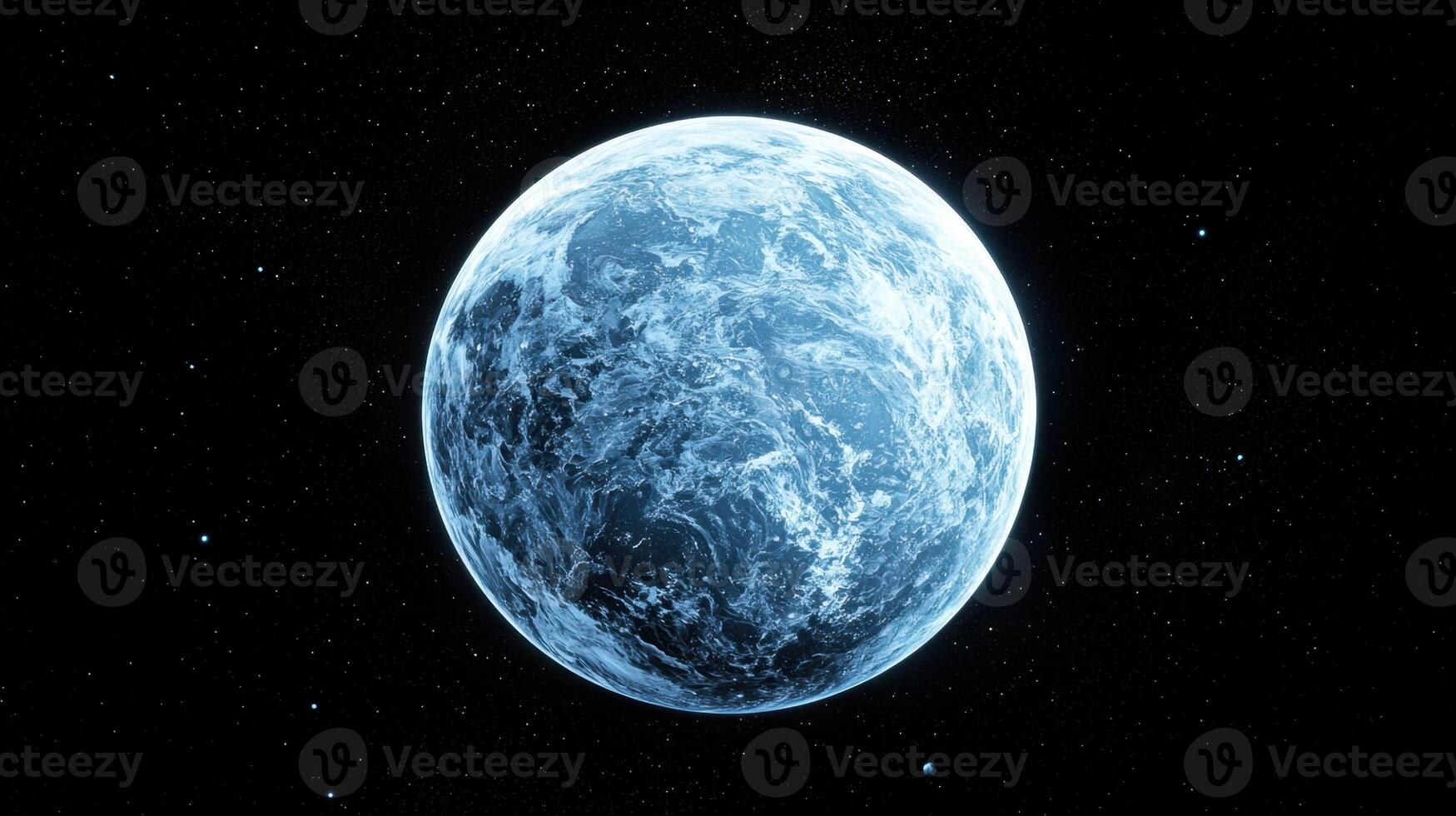 An image of a blue planet in space photo