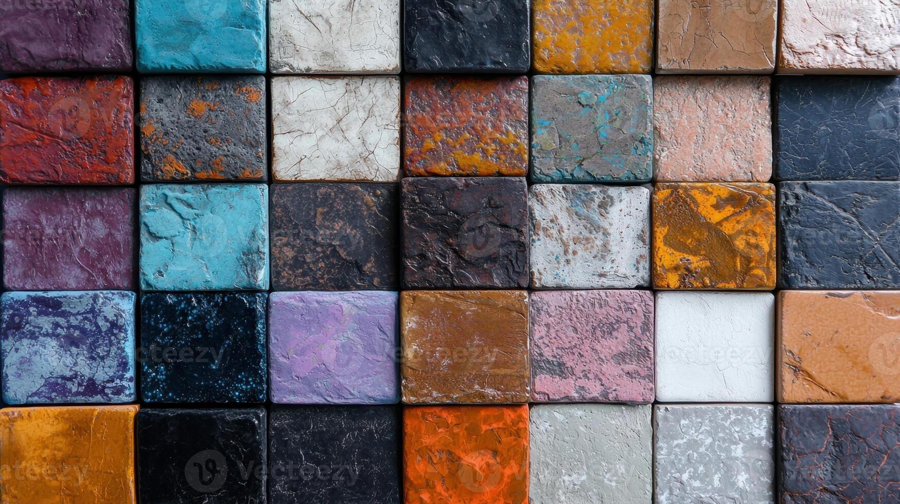 A large collection of colorful tiles photo