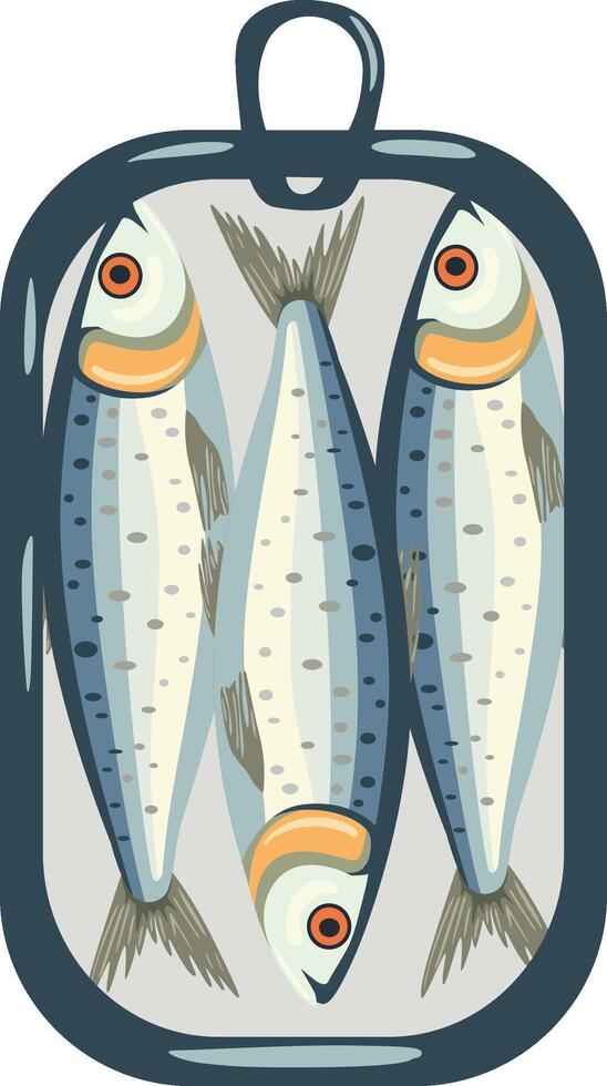 Three Sardines in a Can vector