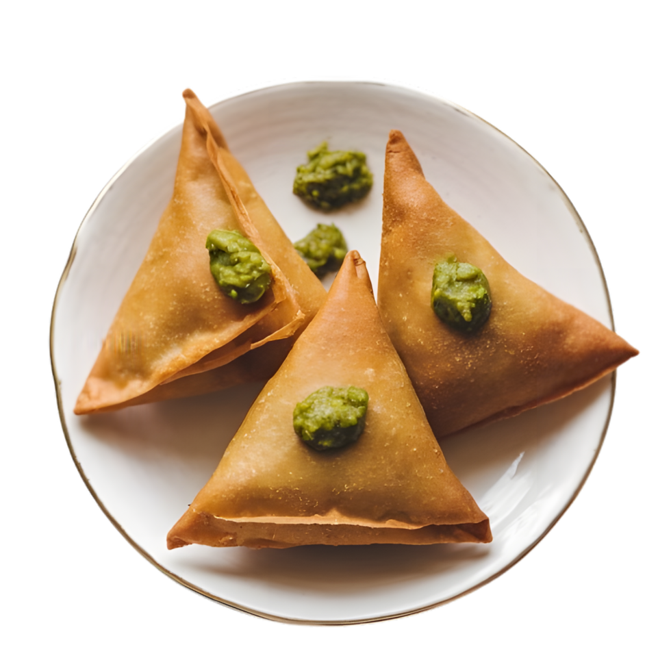 Set of Samosa isolated on a background, png