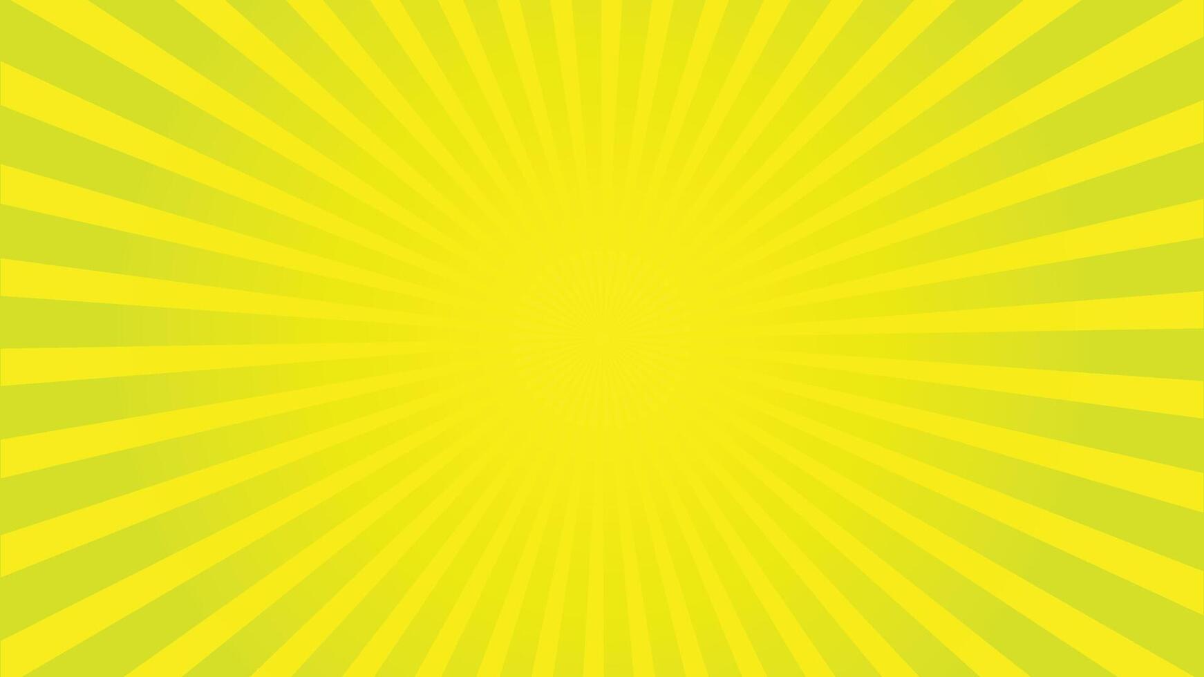 Sunburst retro sun rays yellow background. vector