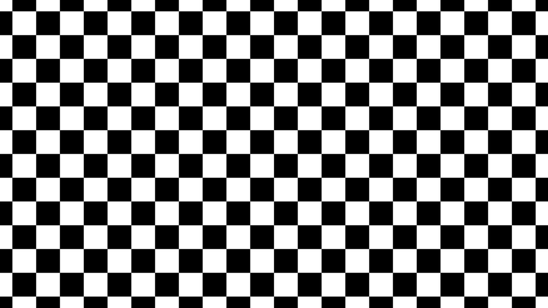 Black and white minimalist checkered pattern. Checkerboard trendy seamless pattern. Chess board background. Checkered backdrop. Psychedelic background with squares. Race flag repeatable simple texture vector