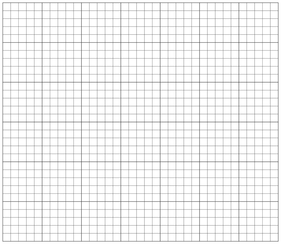 Squared black grid paper. Mathematics pattern. Notebook sheet blank. Typography mockup for making notebooks production for school. Education minimalist backdrop. Mesh graph texture on white background vector