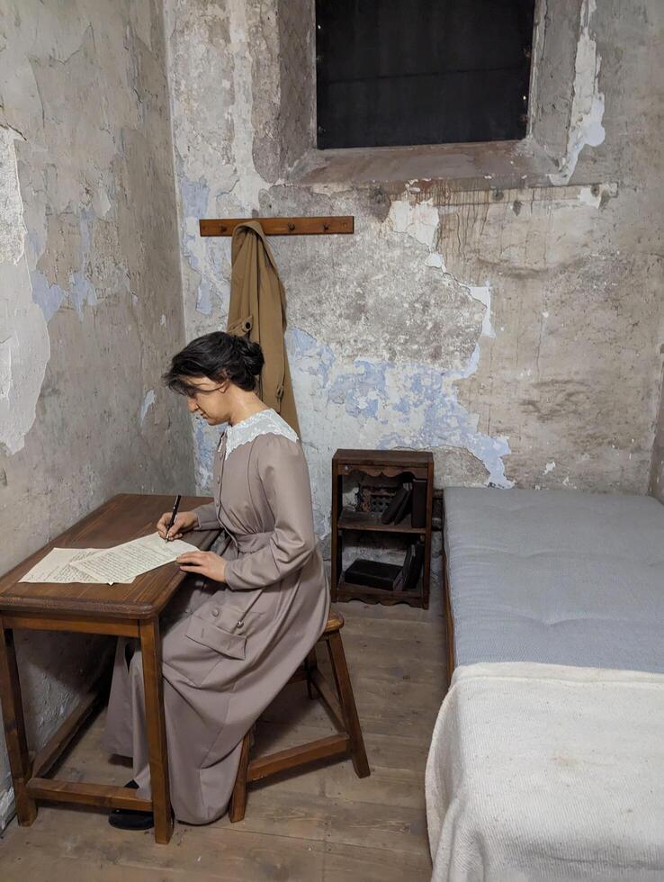 Letter writing at Cork City Gaol, Cork, County Cork, Ireland on 23-09-2023 photo