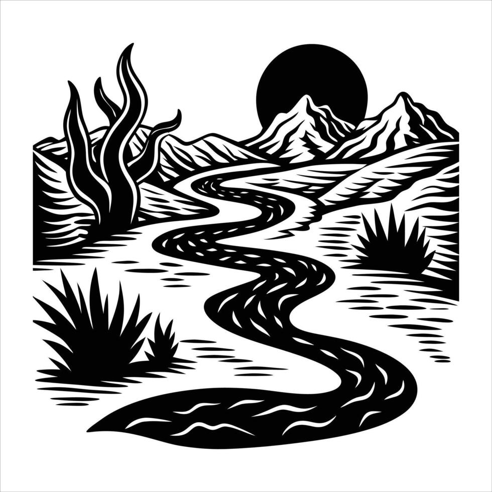 Snake River Canyon vector