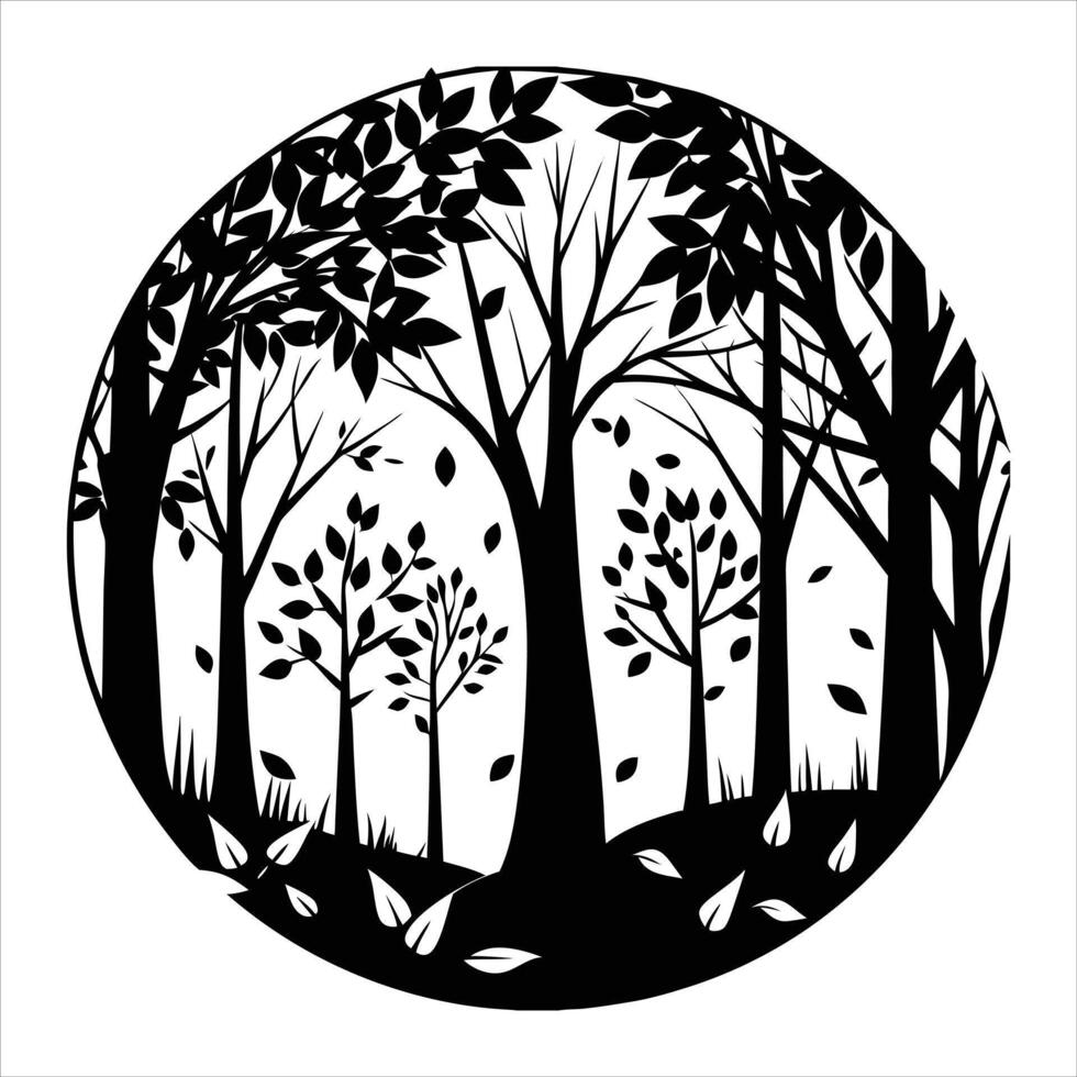 Download Deep Forest Silhouette vector
