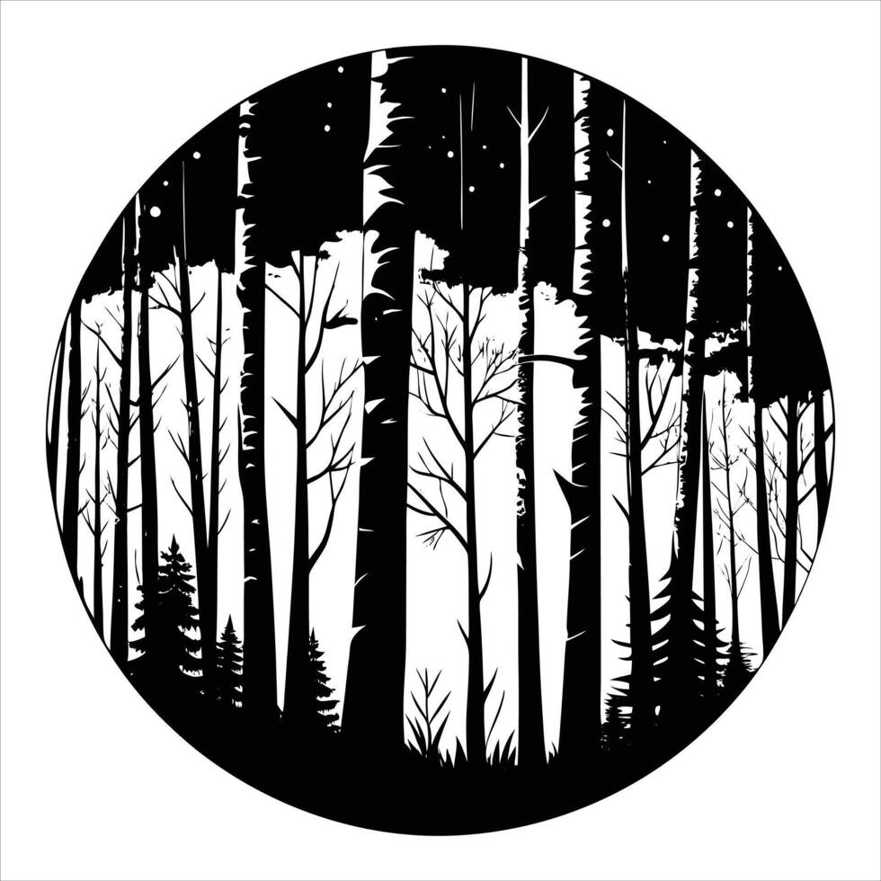 Sunlight Through Trees vector