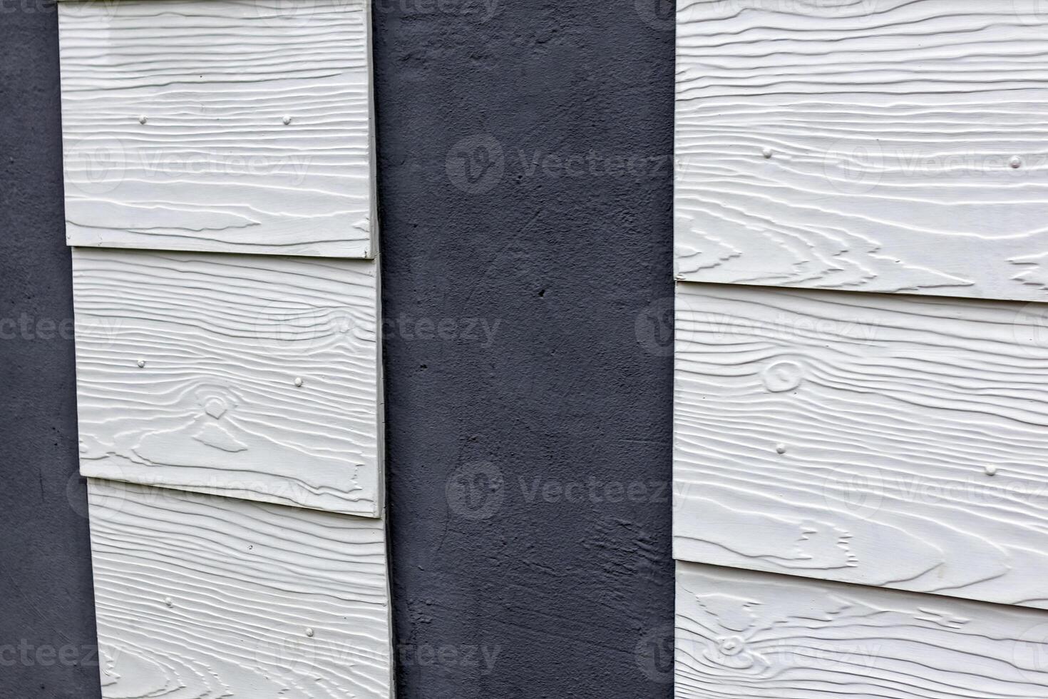 White Wooden Wall Panels with Textured Surface photo