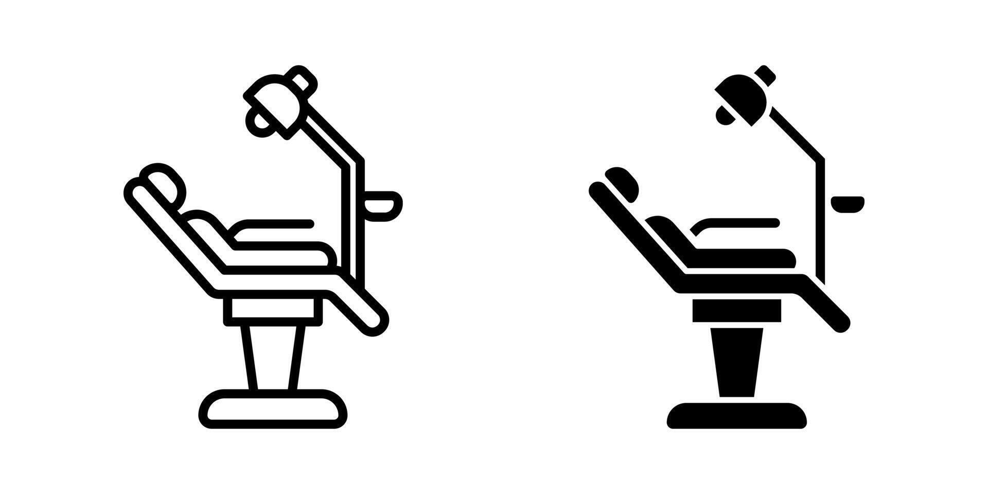 Dental Chair icon set. for mobile concept and web design on white background vector