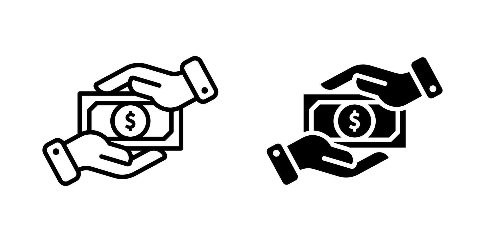 Charity icon set. for mobile concept and web design on white background vector