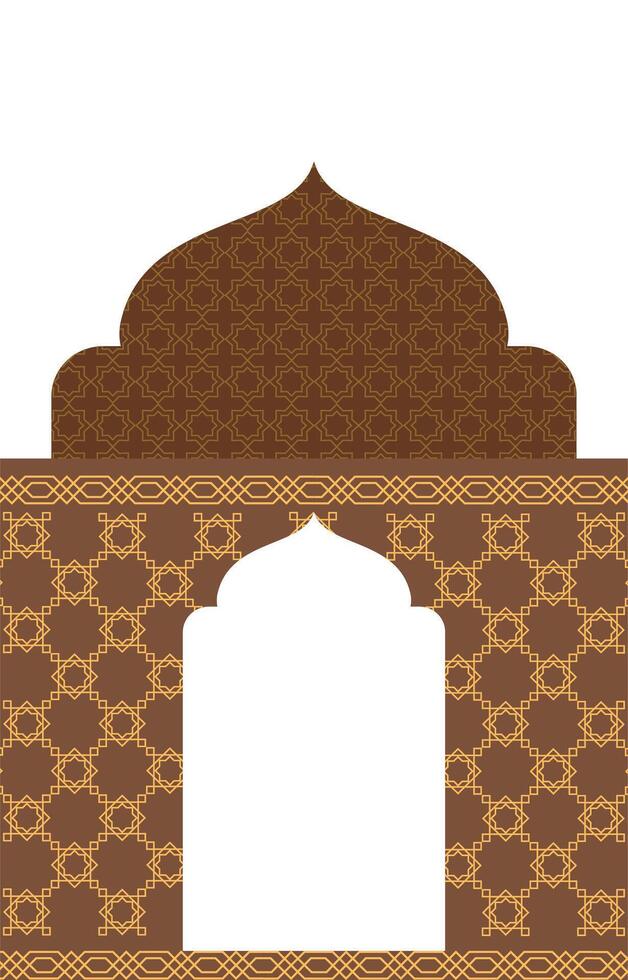 An arabic arch with a pattern on it vector