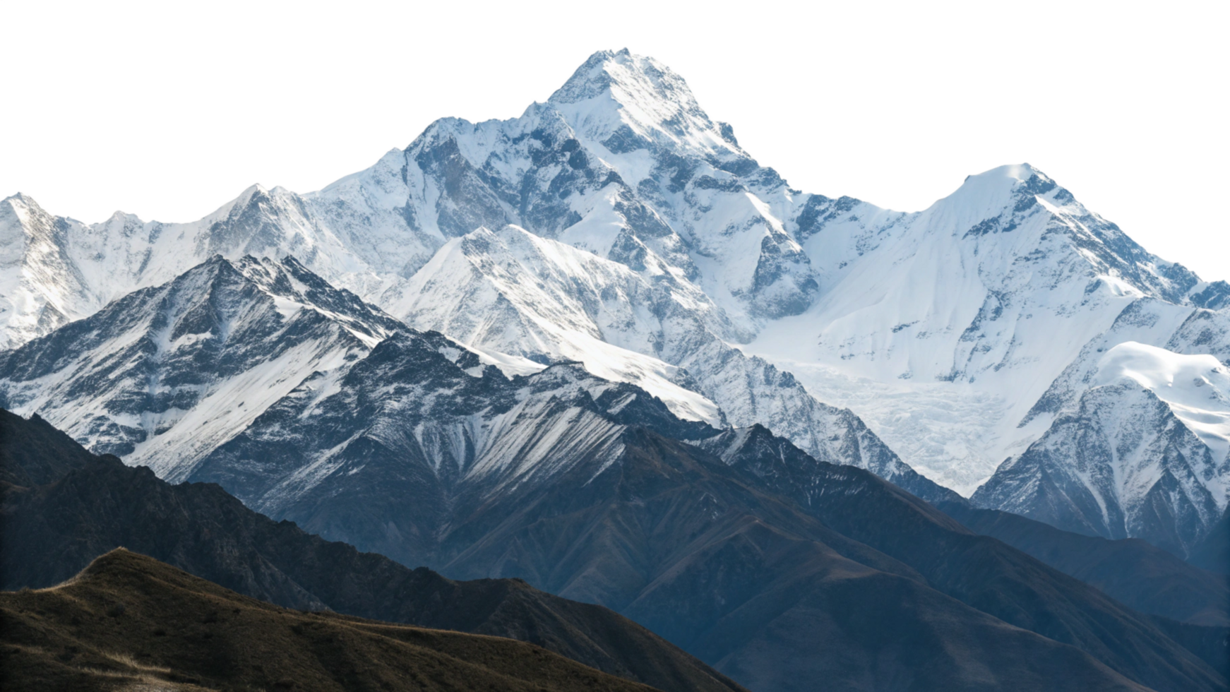 the snow capped mountains are shown in this image png