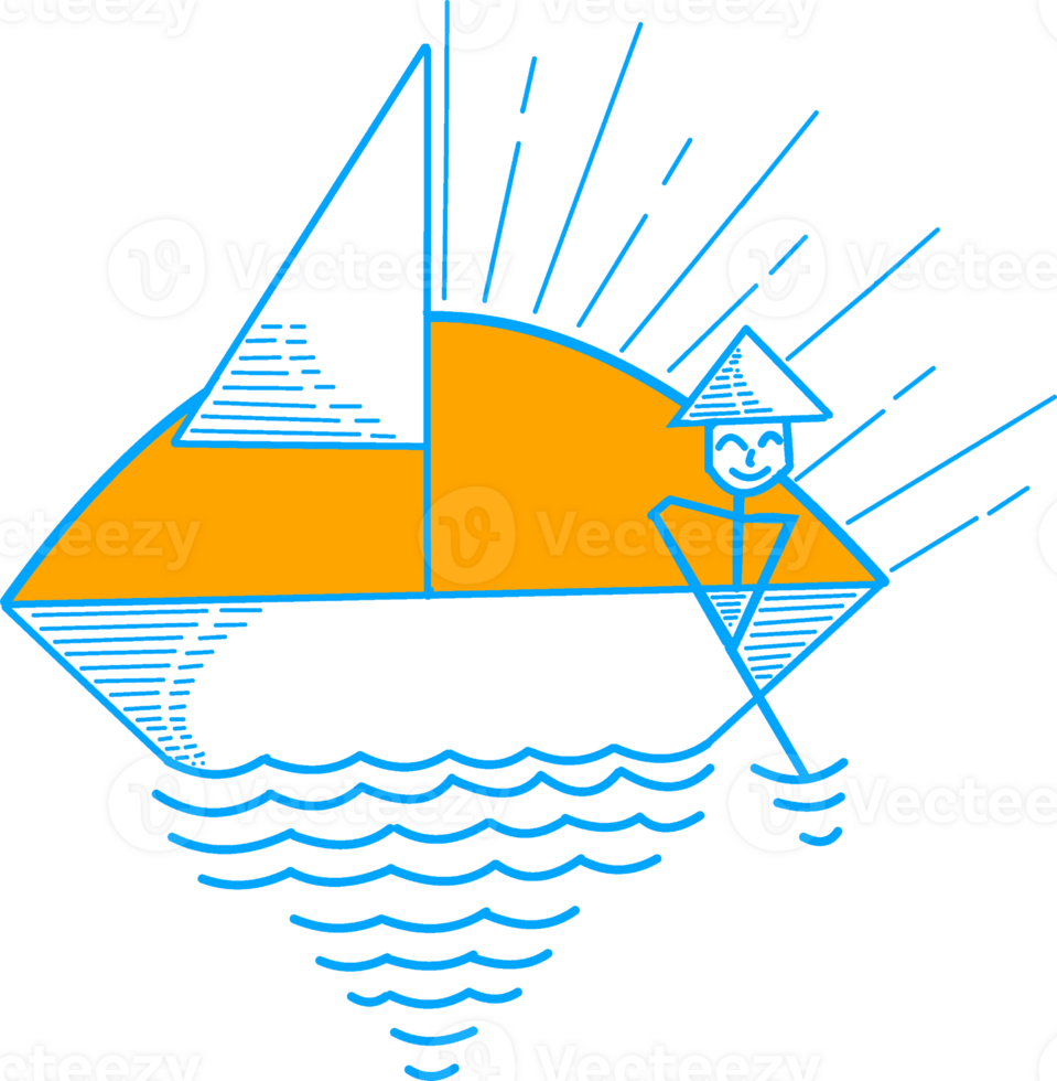 minimalist small boat png