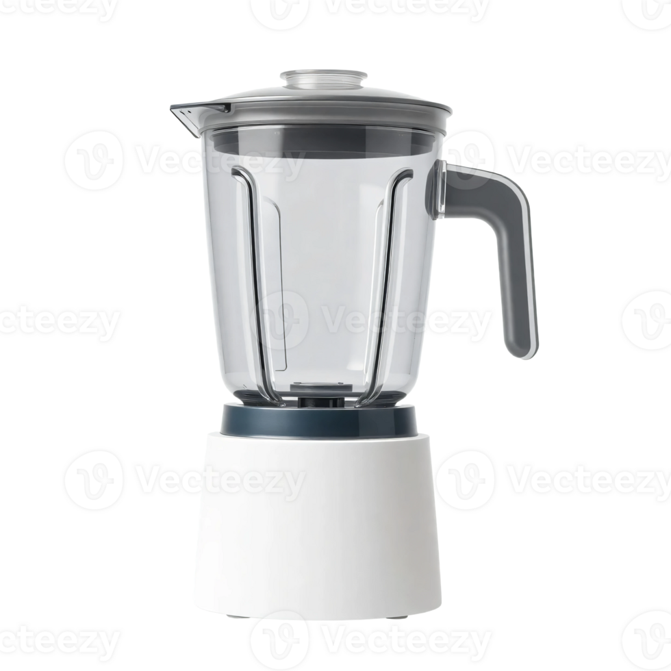A blender with a white base and a black lid png