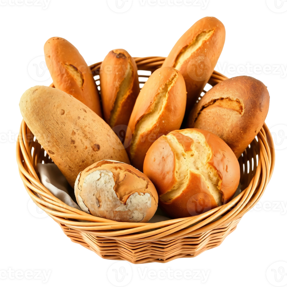Bread in basket png