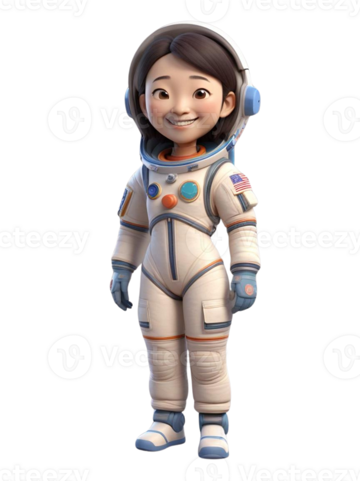 An animated character in an astronaut suit png