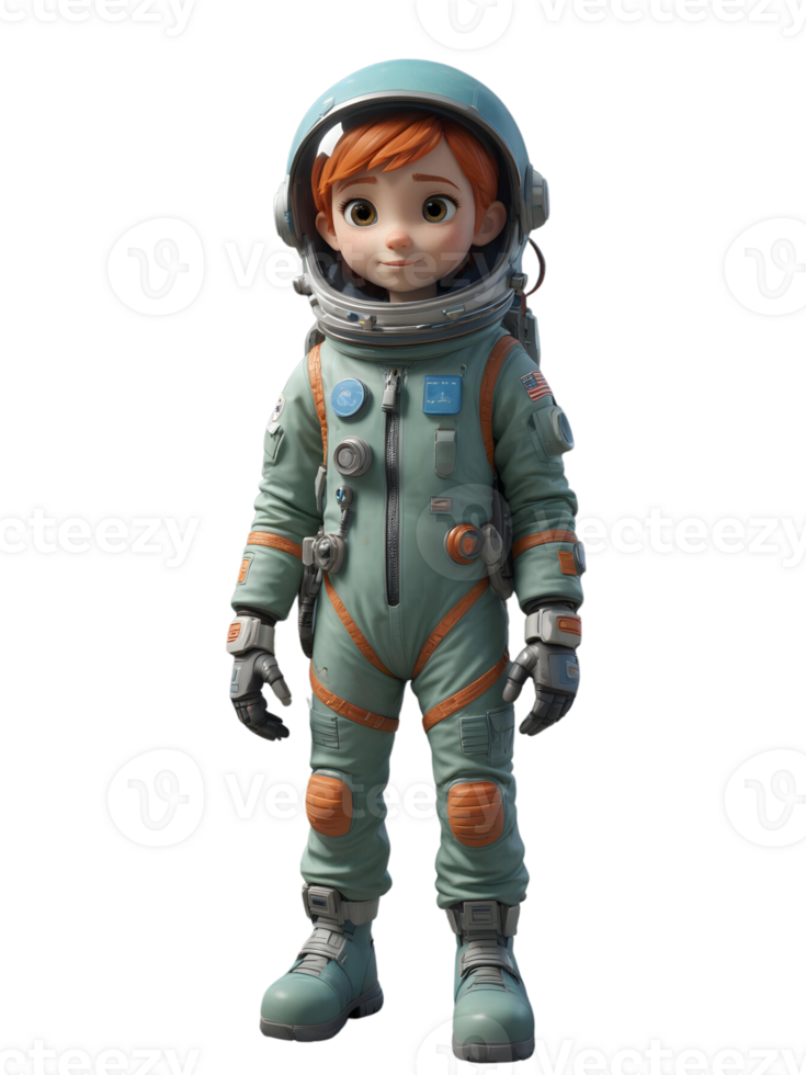 An animated character in an astronaut suit png
