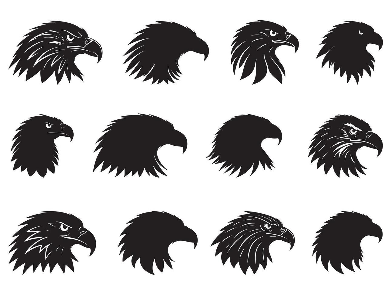 EAGLE HEAD SILHOUETTE vector
