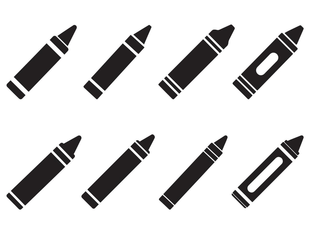 CRAYON SILHOUETTE WHITE BACKGROUND vector
