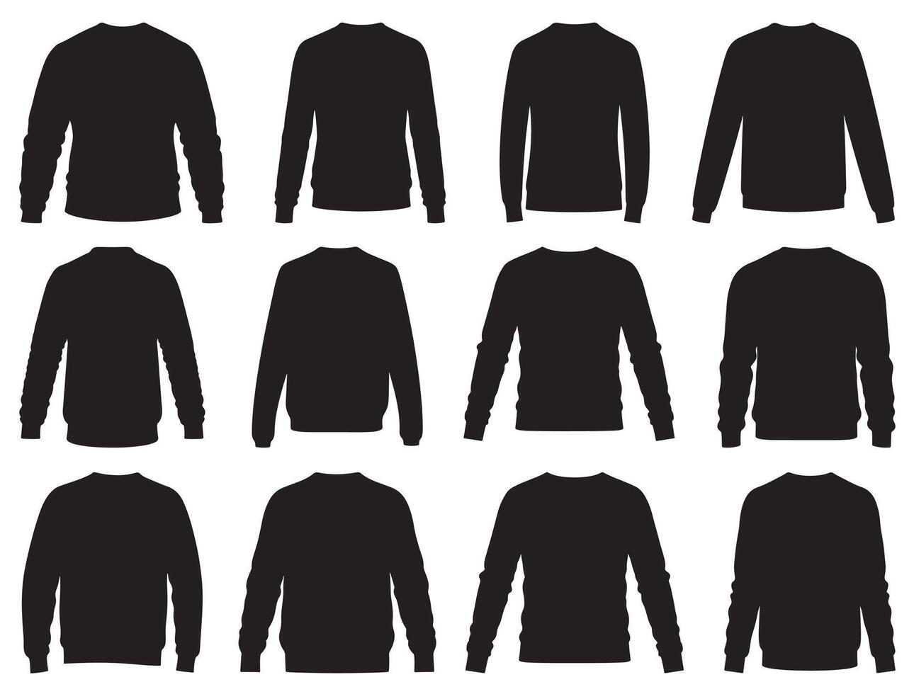 SWEATER SILHOUETTE WHITE BACKGROUND vector