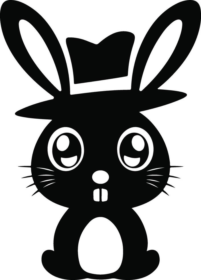 Modern Rabbit Silhouette Graphic vector